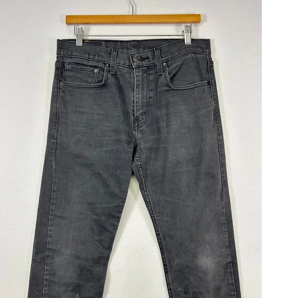 Streetwear Grunge‎ Levis Mens 31x30 Black 502 Regular Taper WaterLess Jeans